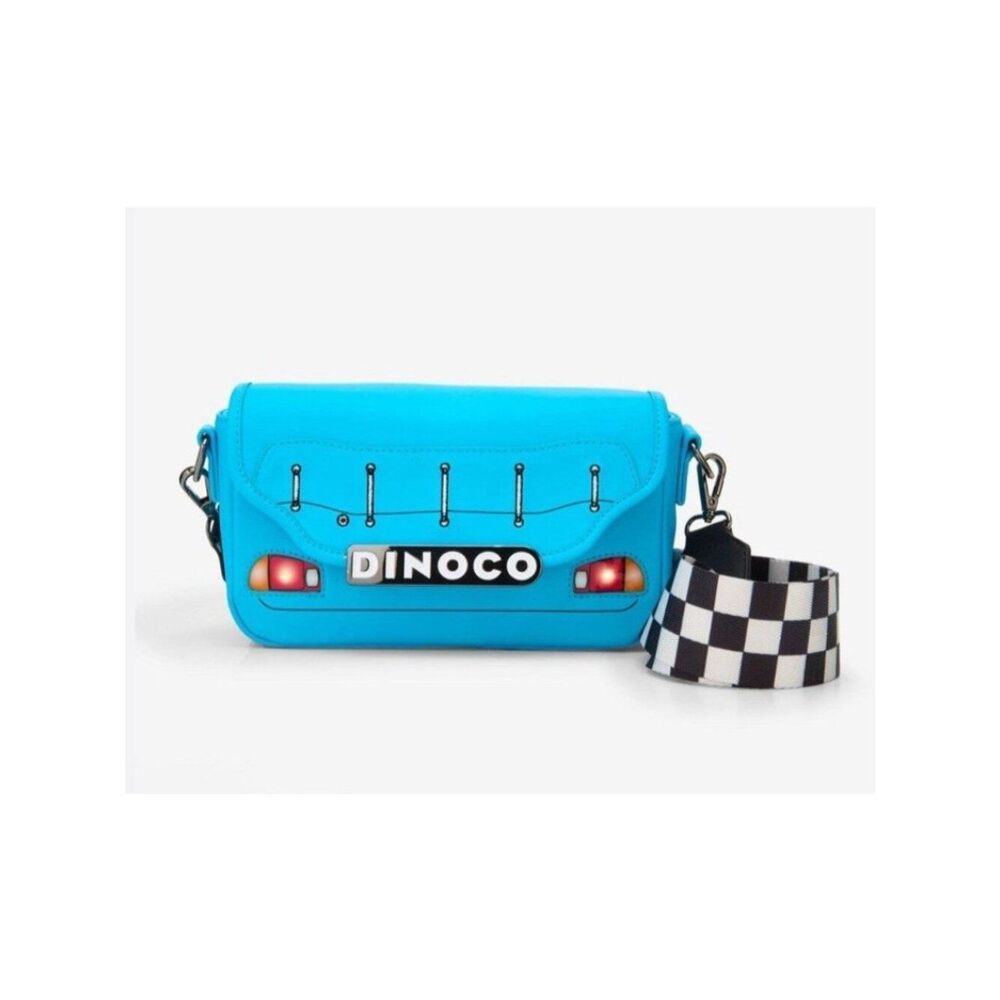 Loungefly Disney Pixars Cars Lightning McQueen Dinoco Light Up Crossbody Bag NWT